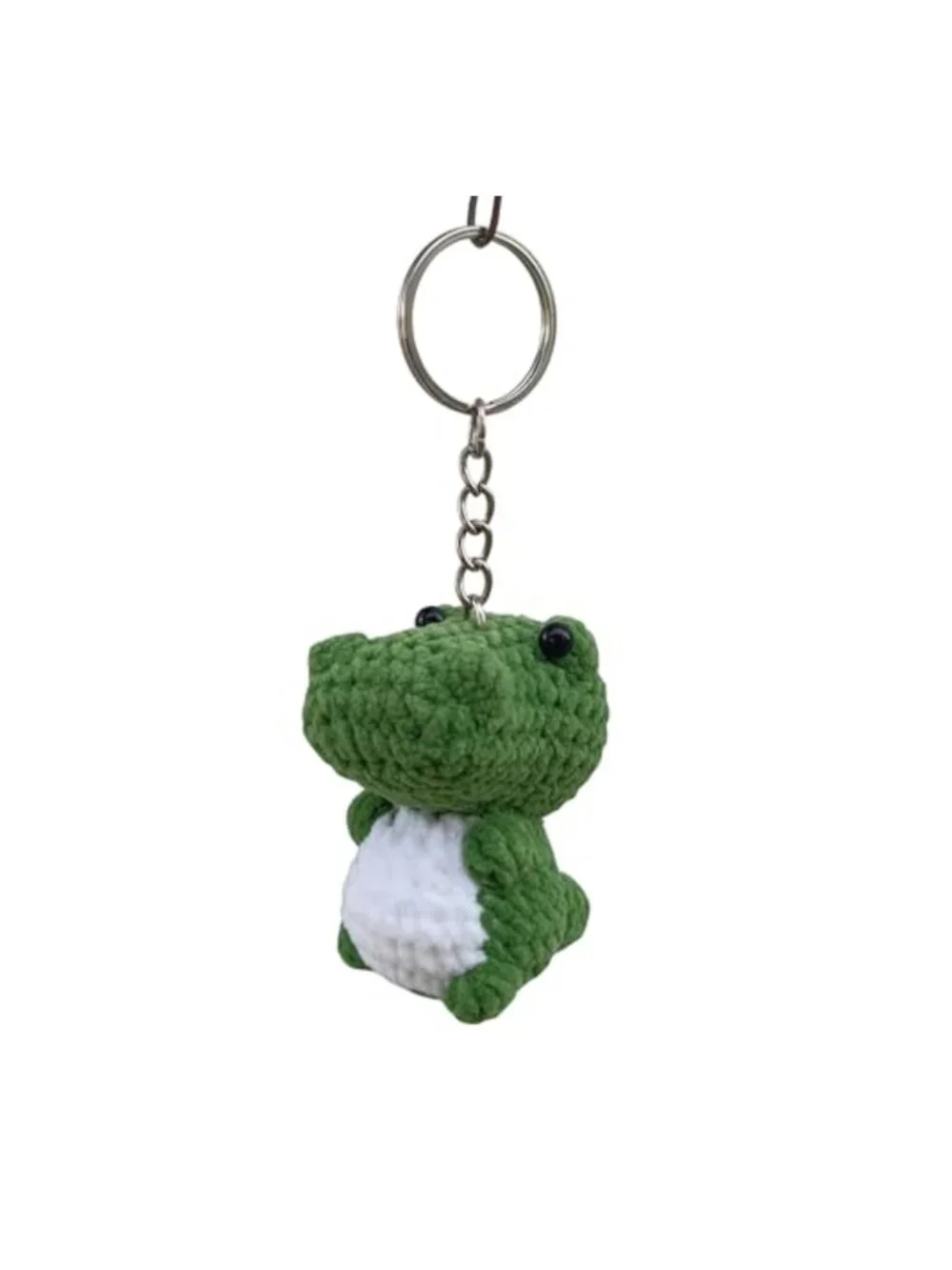 Handmade Crochet Crocodile Keychain Plush Charm Kawaii Bag Backpack Pendant